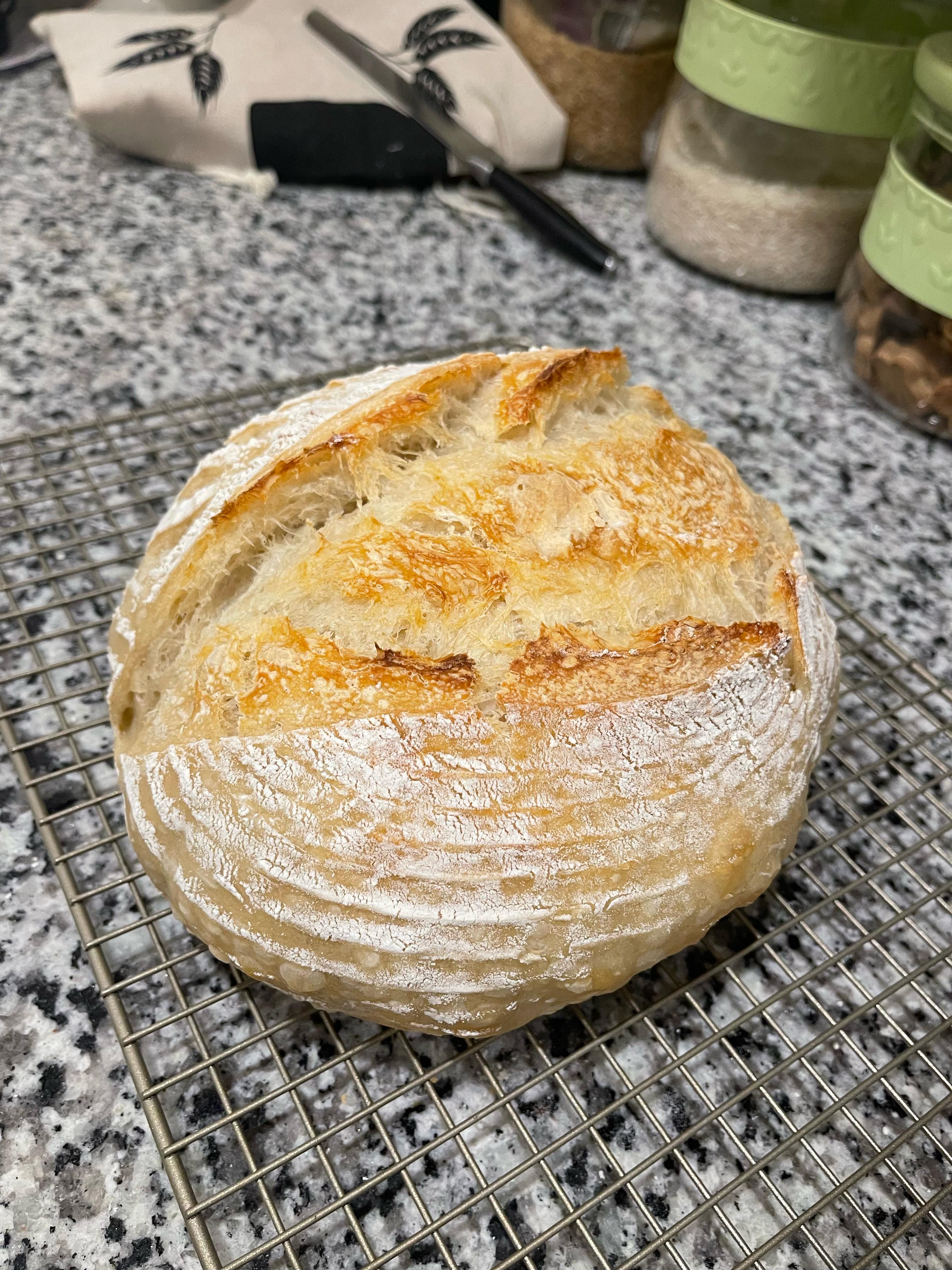 Scored sourdough boule